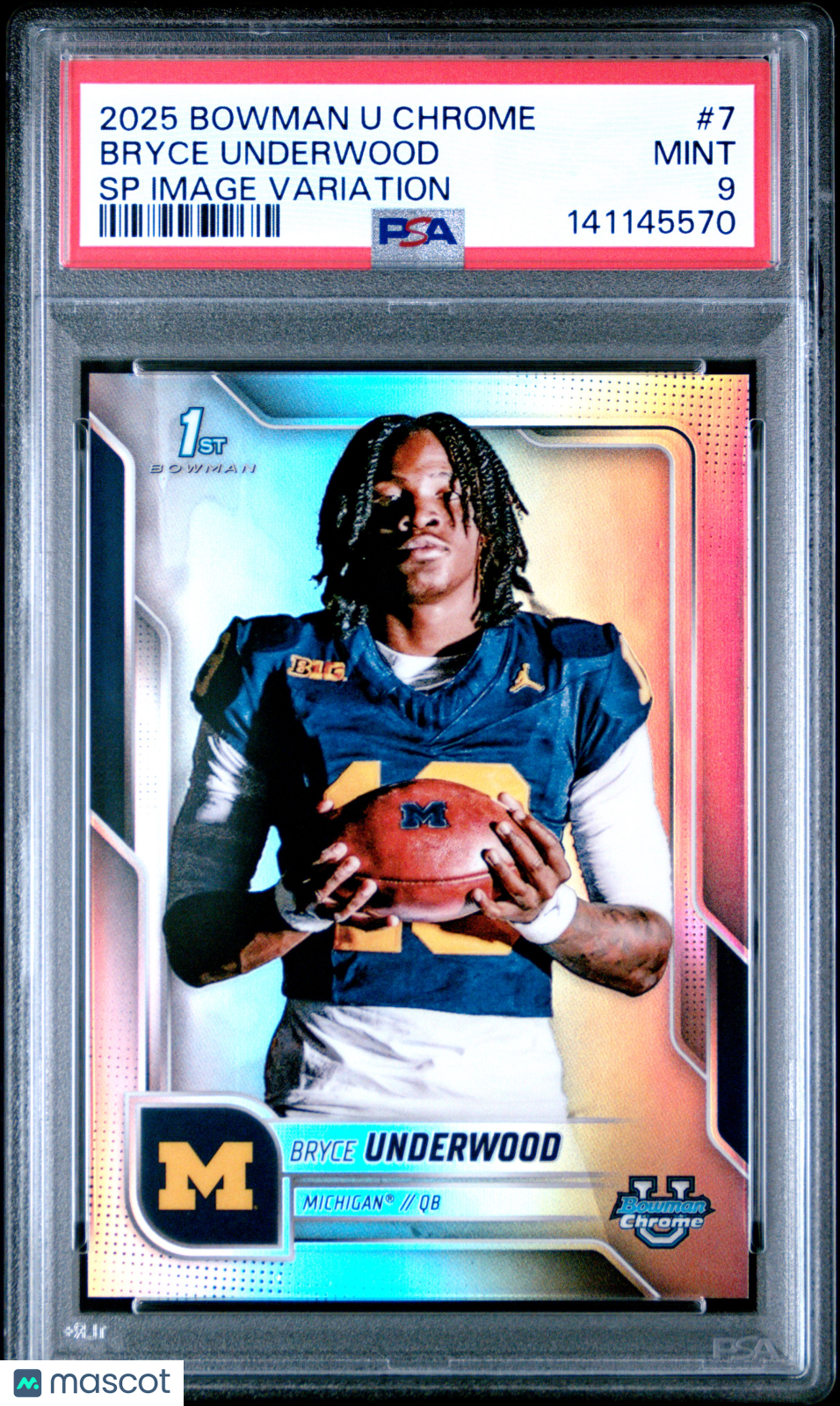 2025 Bowman Chrome -  Bryce Underwood - Silver Image Variation - PSA 9