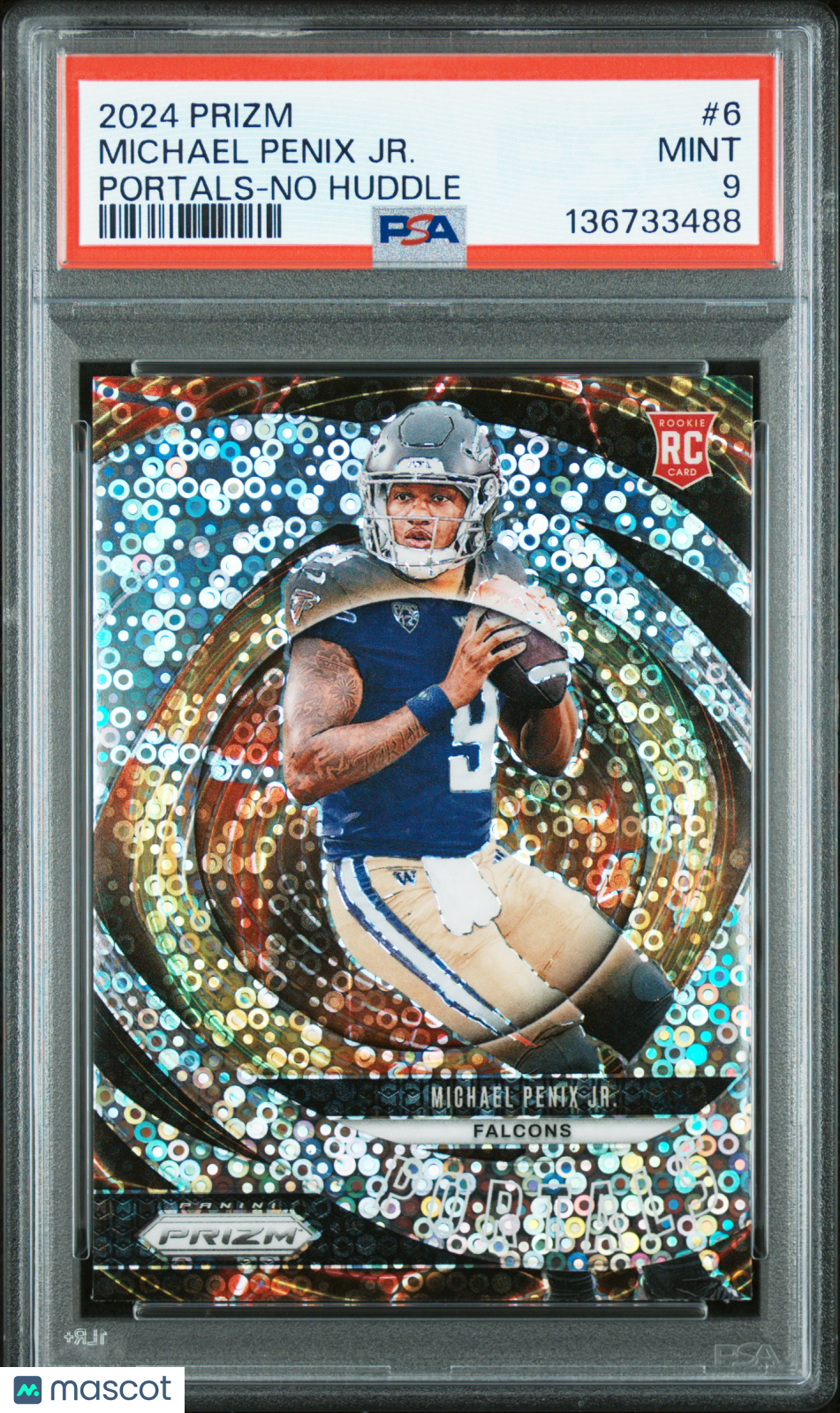 2023 Prizm - Michael Penix Jr. - Portals No Huddle Disco - RC Rookie - PSA 9