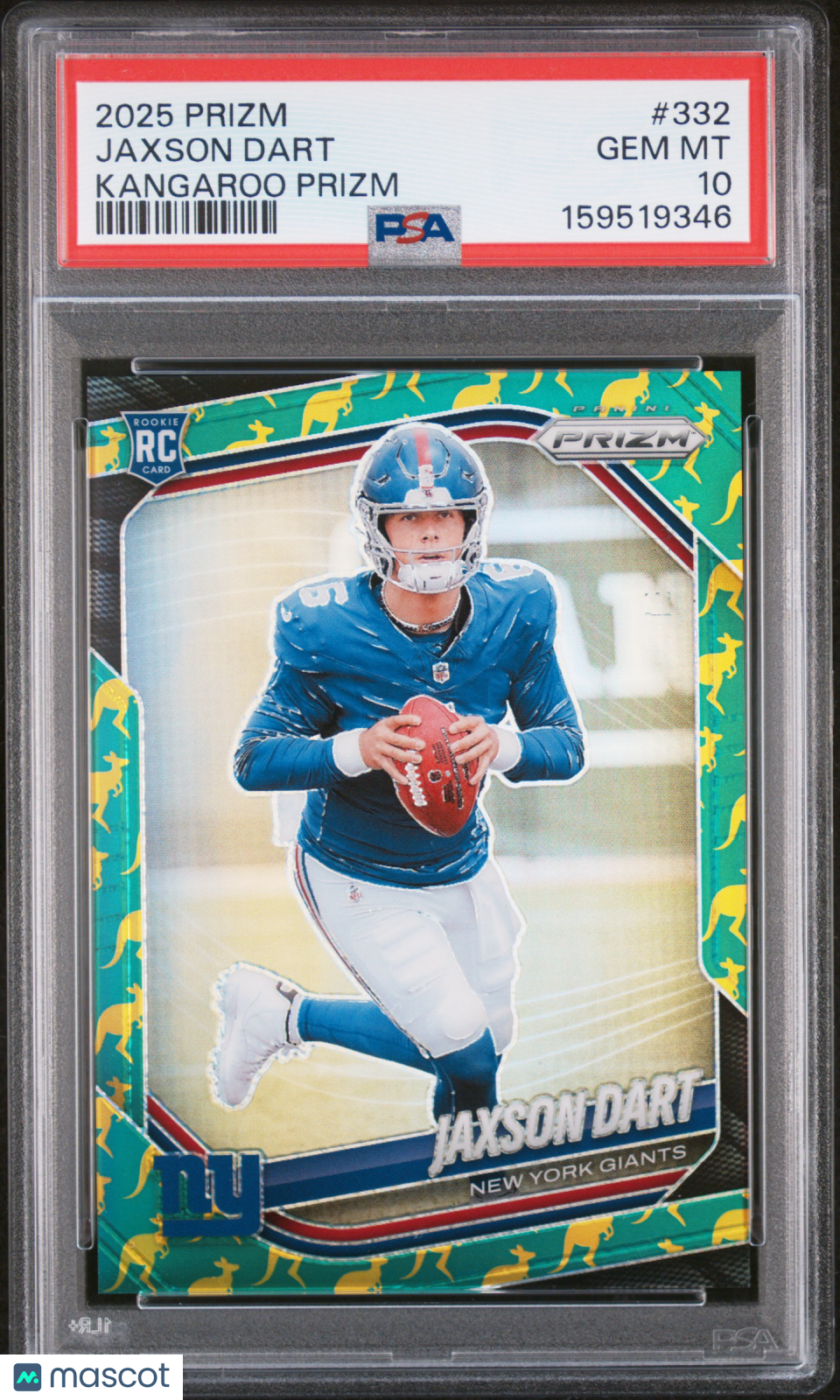 2025 Panini Prizm Jaxson Dart Kangaroo 2/61 #332 PSA 10