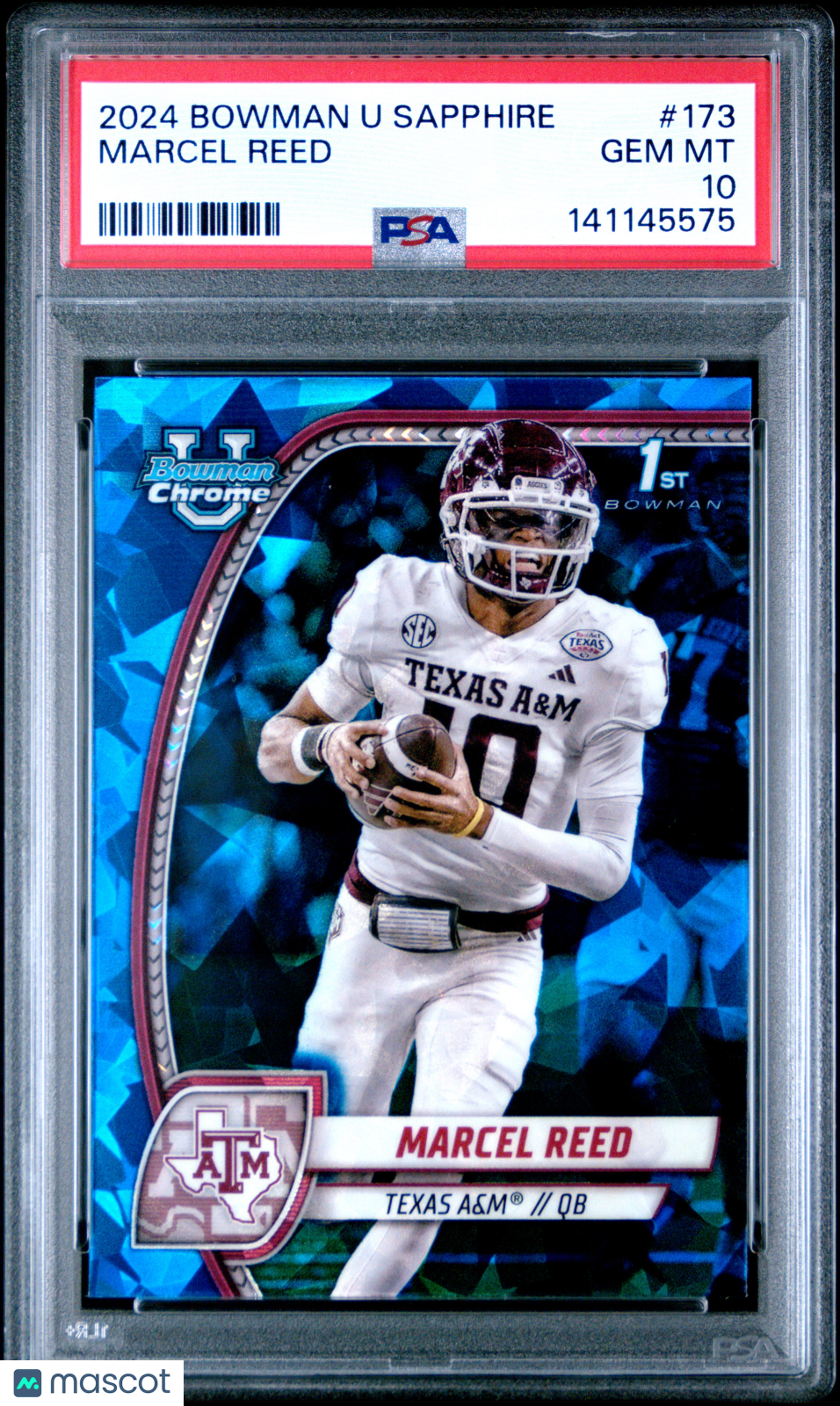 2024 Bowman Sapphire - Marcel Reed - Bowman 1st #173 - PSA 10 GEM MINT