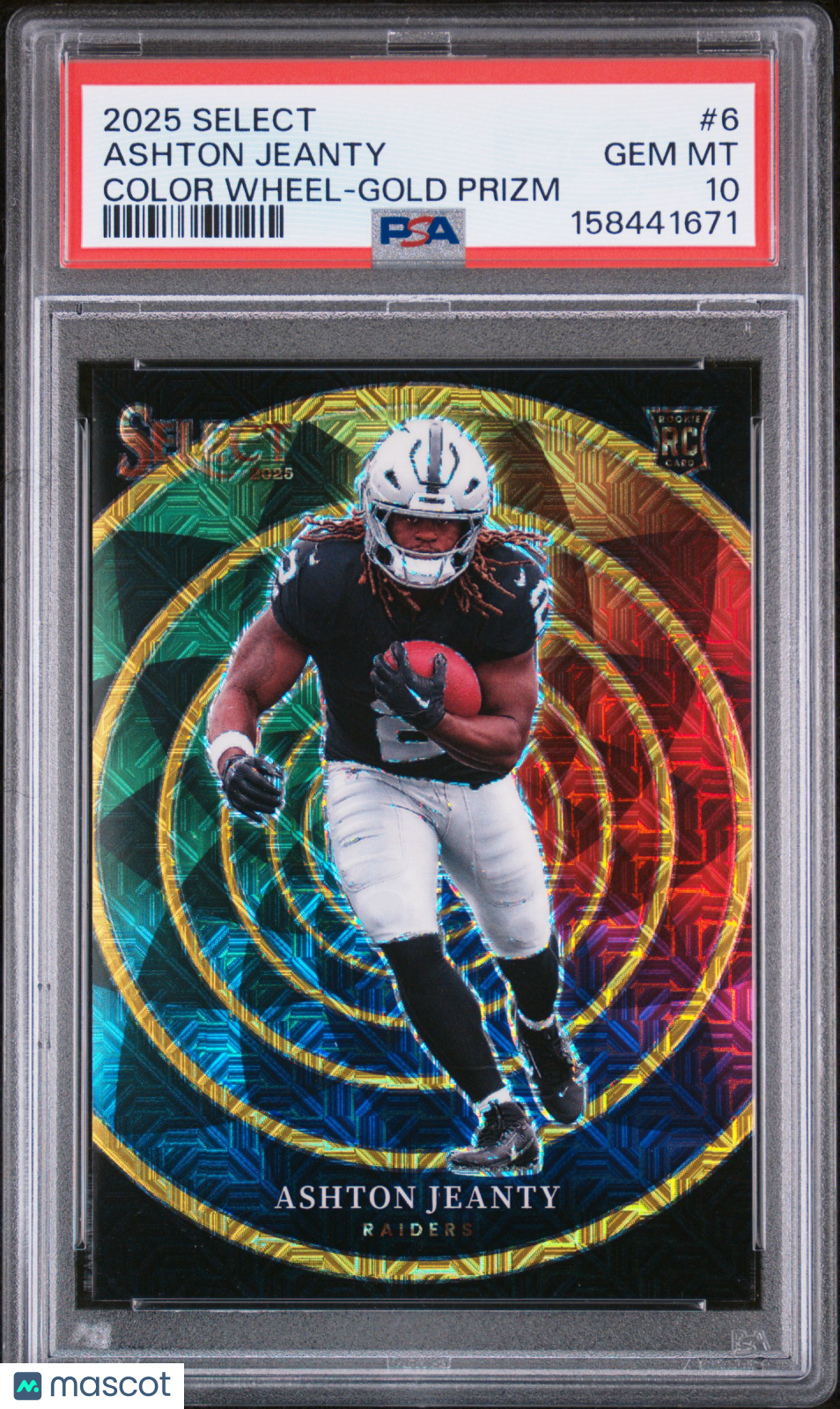 2025 Panini Select Color Wheel Ashton Jeanty Gold Prizm #6 PSA 10