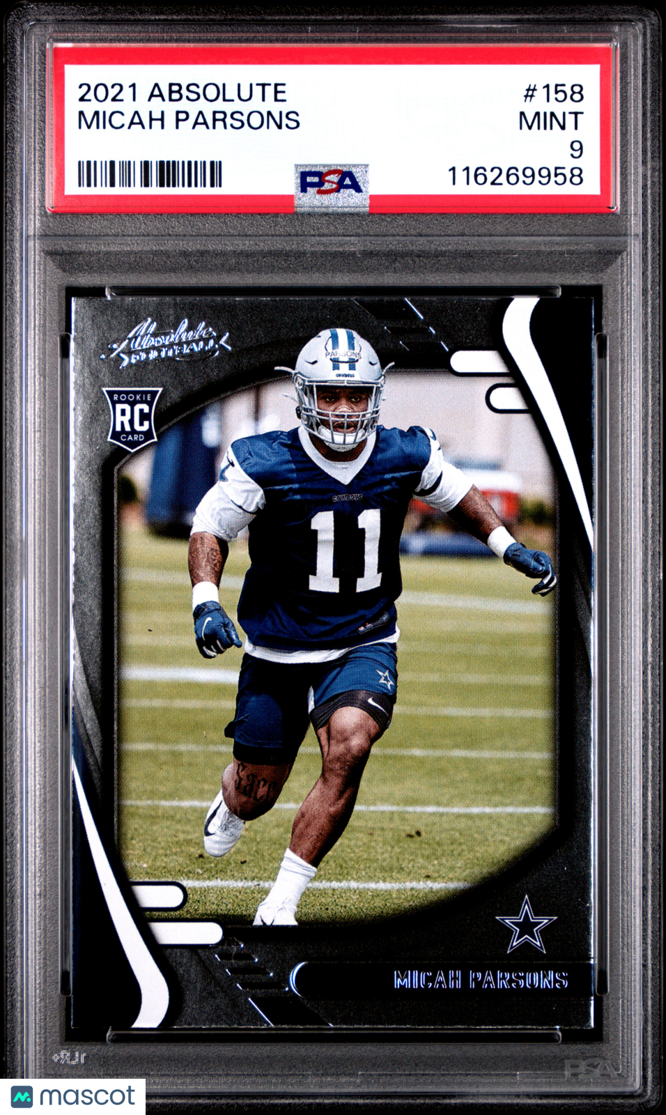 2021 Absolute - Micah Parsons - #158 - RC - Rookie - PSA 9