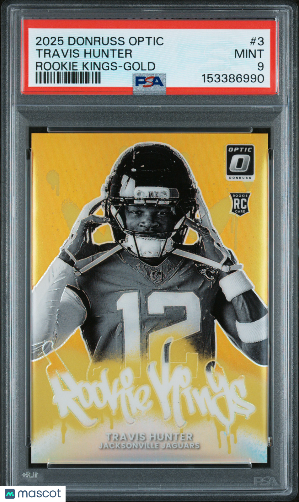 2025 Panini Donruss Optic Rookie Kings Travis Hunter Gold 1/10 Rookie #3 PSA 9 Donruss