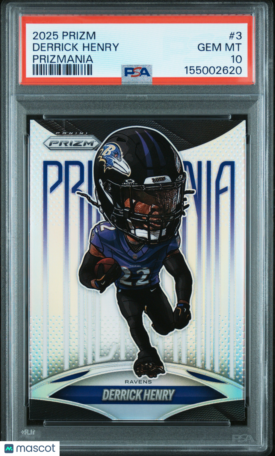 2025 Panini Prizm Prizmania Derrick Henry Prizm #3 PSA 10 Panini Authentic