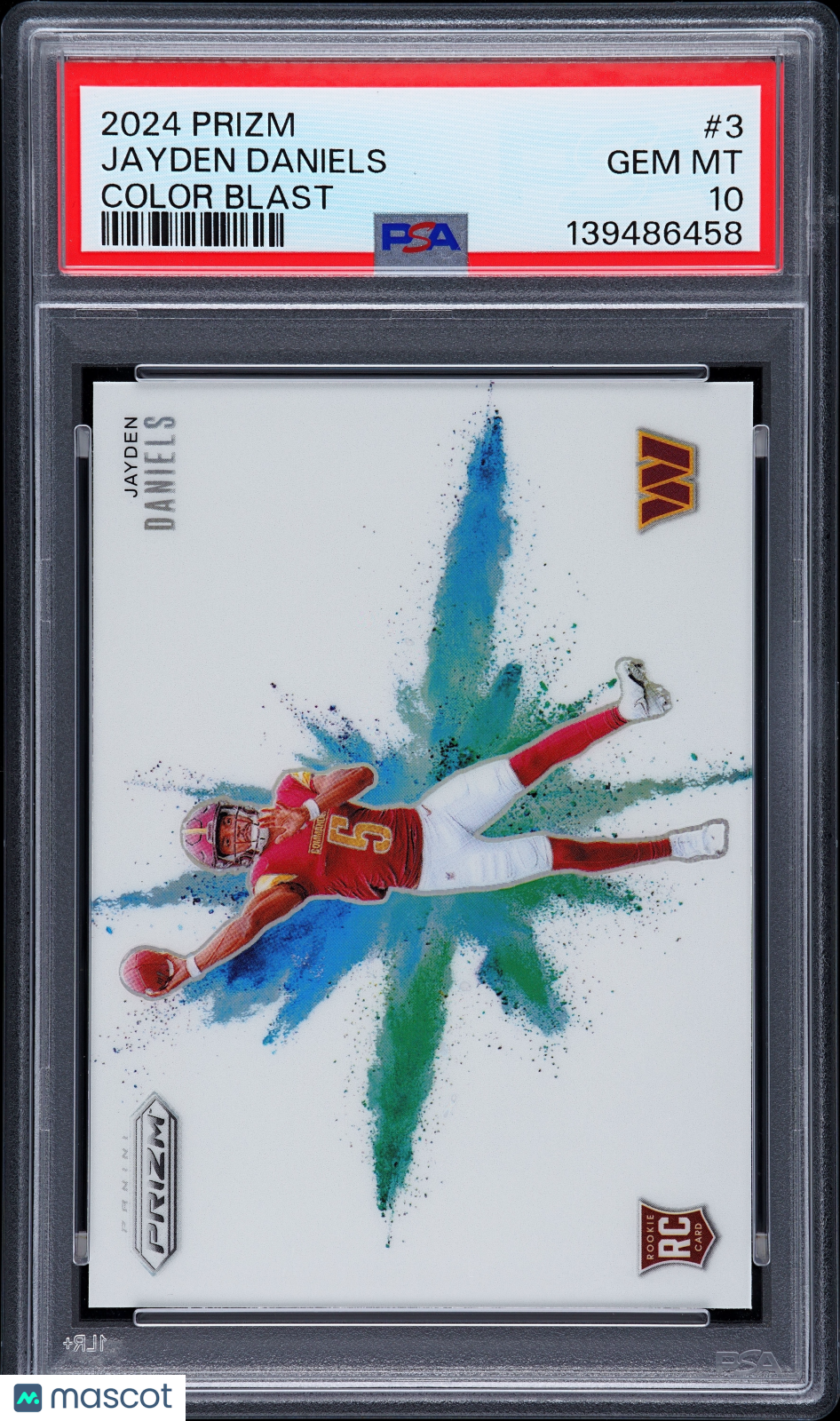 2024 Prizm - Jayden Daniels - Color Blast - Rookie RC - PSA 10 - GEM MINT
