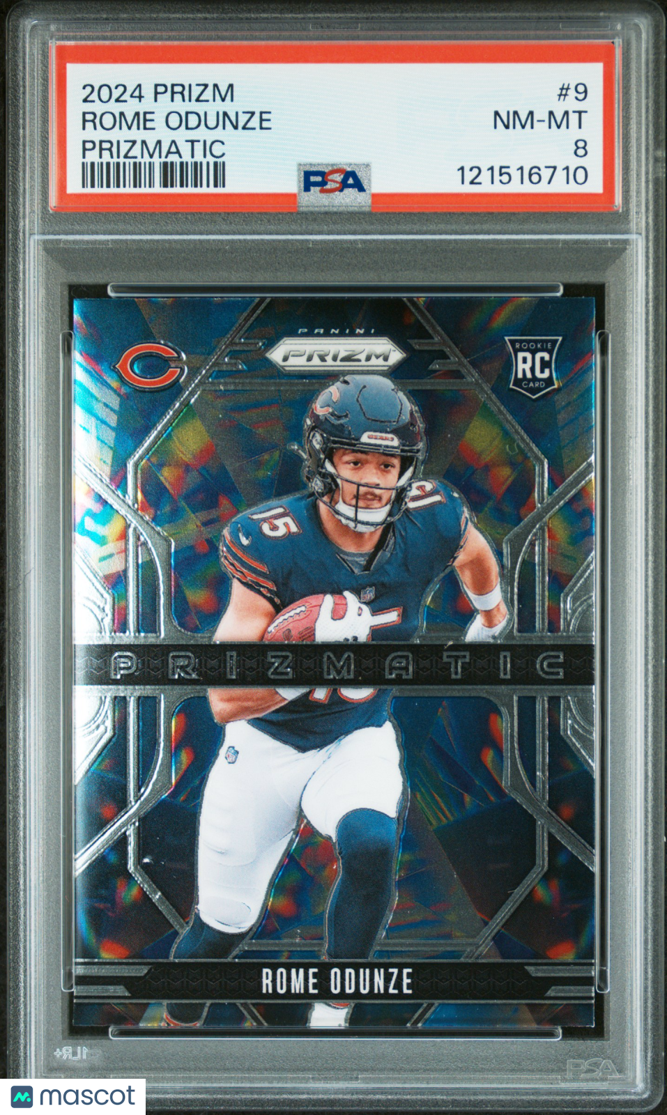 2024 Prizm - Rome Odunze - Prizmatic - #9 - PSA 8