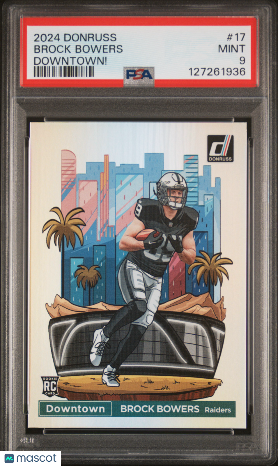 2024 Donruss Optic - Brock Bowers- Downtown - #17 - PSA 9