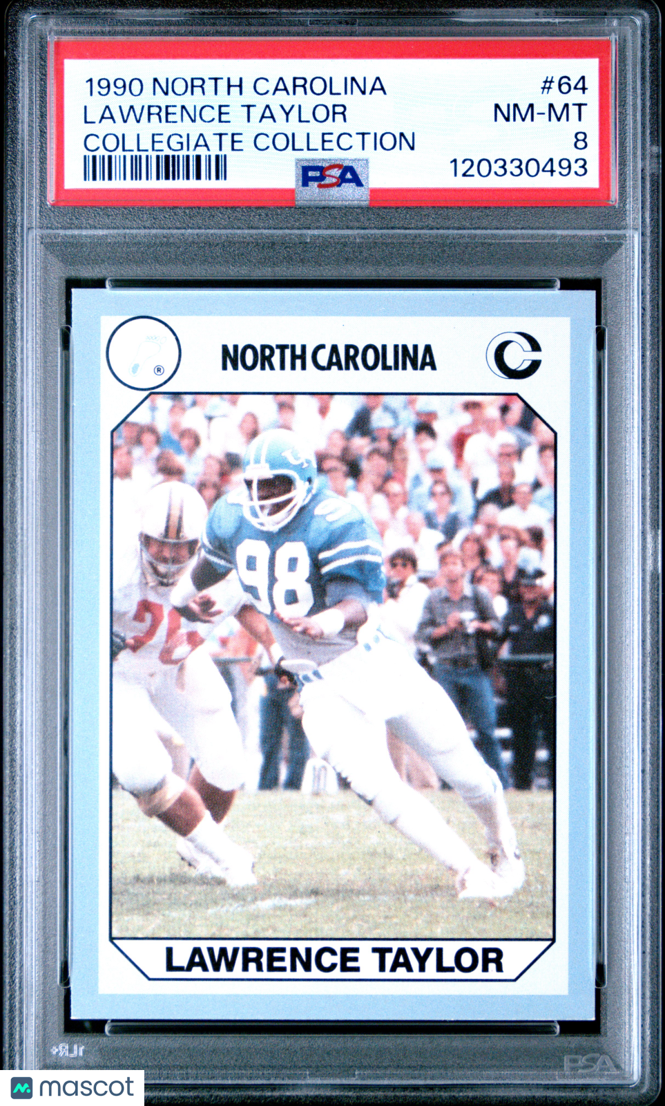 1990 Collegiate Collection North Carolina Lawrence Taylor #64 PSA 8