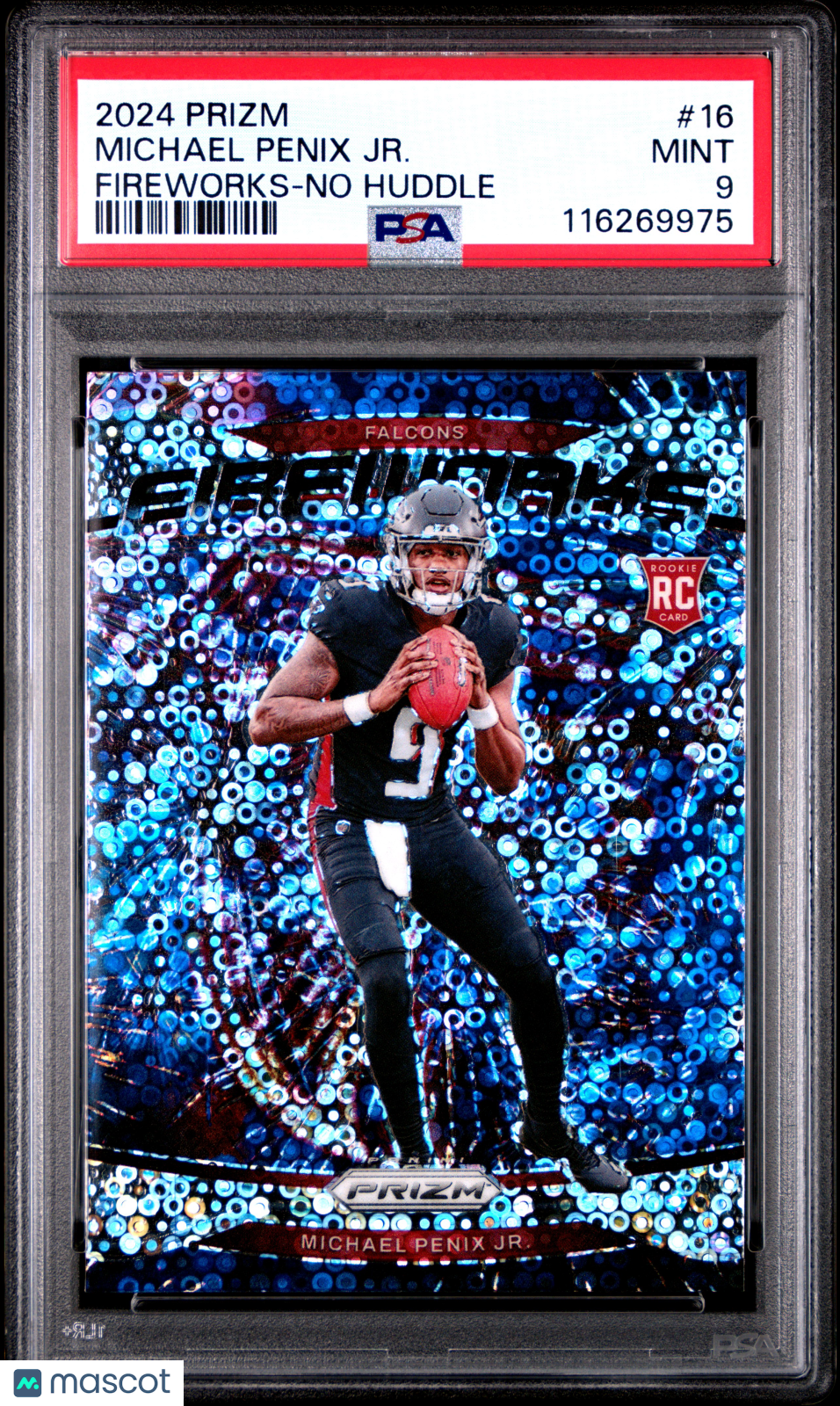 2024 Prizm - Michael Penix JR. - Fireworks No Huddle - #16 - PSA 9