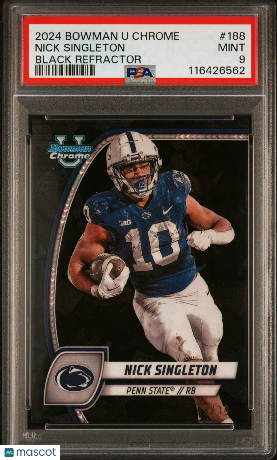 2024 Bowman Chrome - Nick Singleton - Black Refractor /10 - #188 - PSA 9