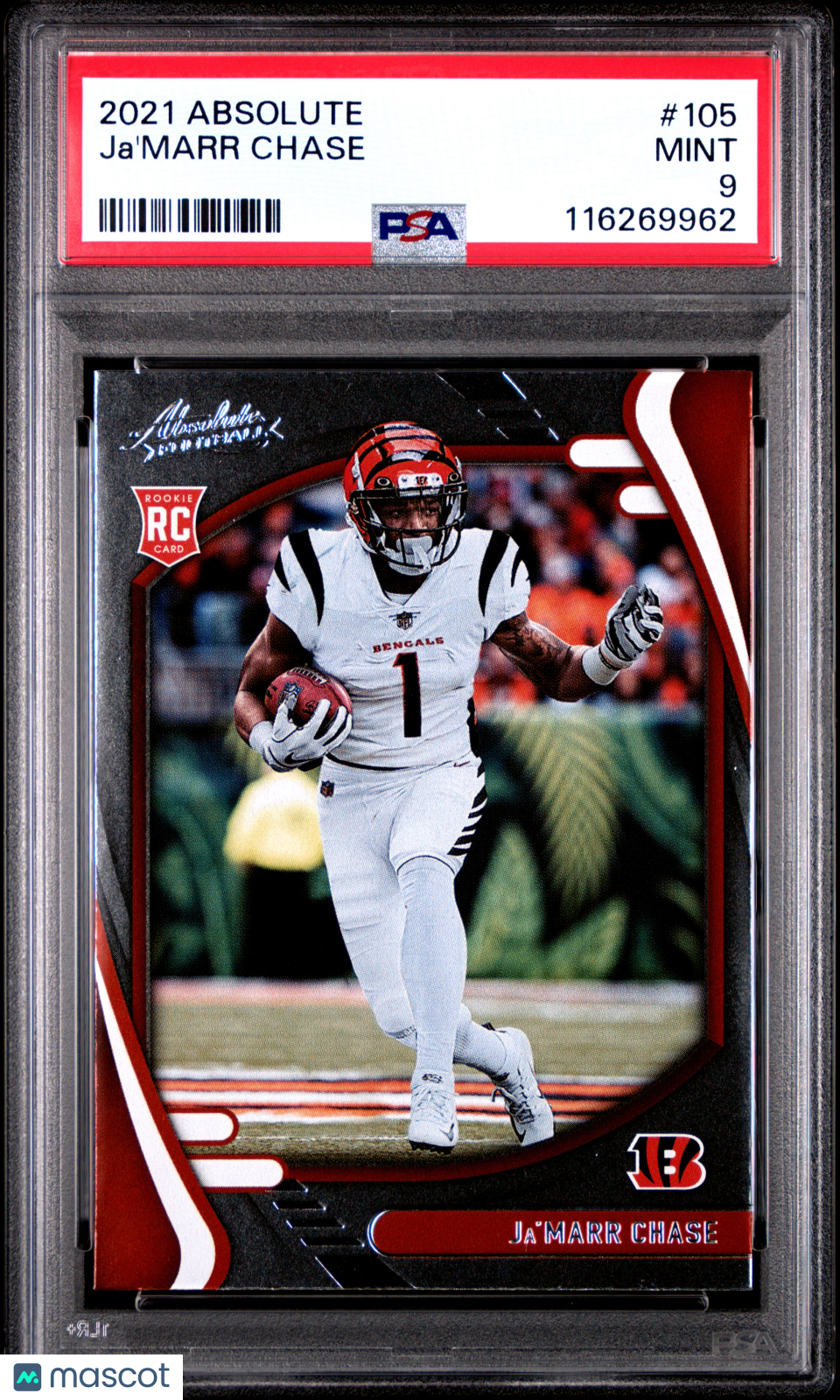 2021 Absolute - Ja'marr Chase - #105 - RC - Rookie - PSA 9