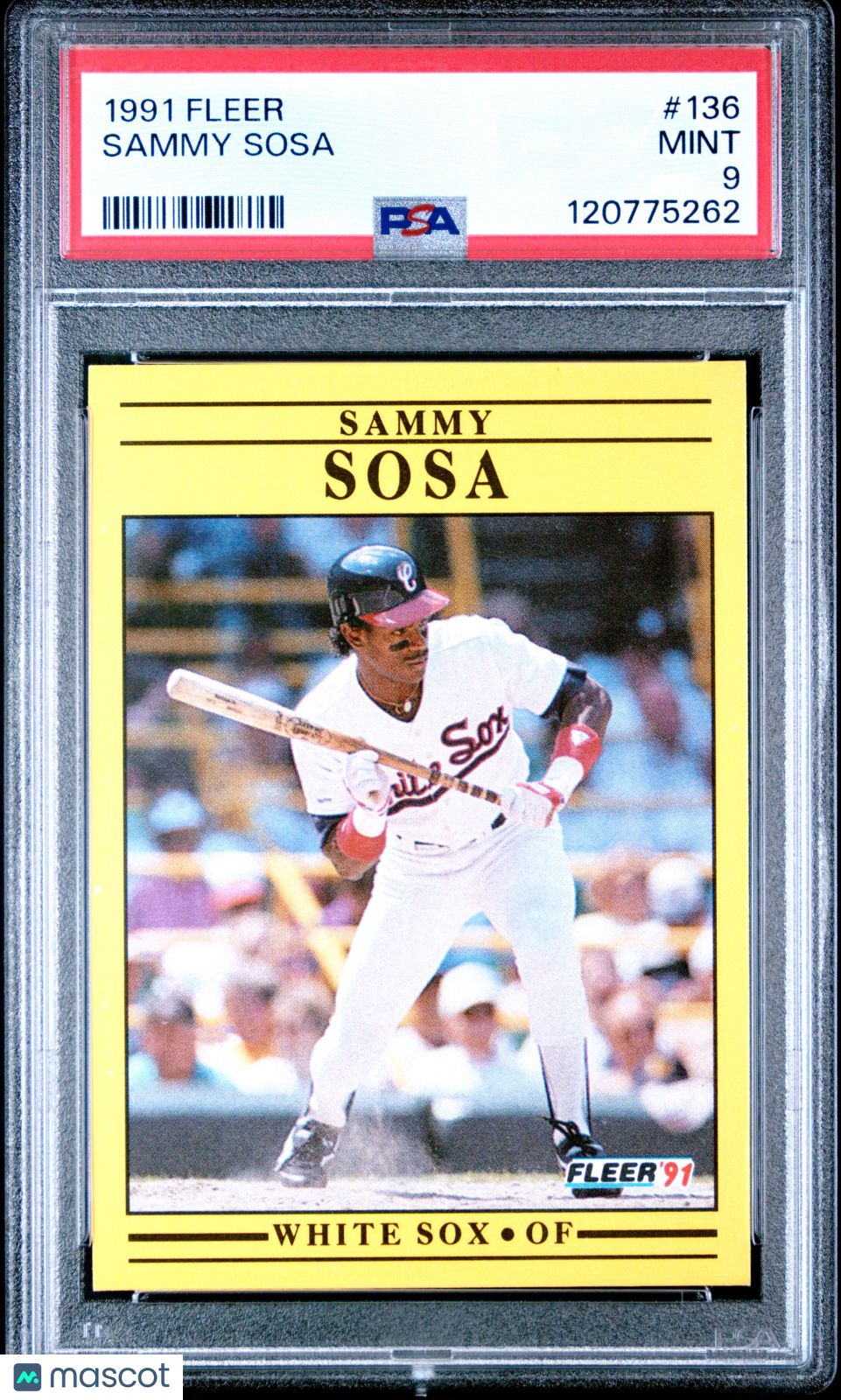 1991 Fleer Sammy Sosa #136 PSA 9