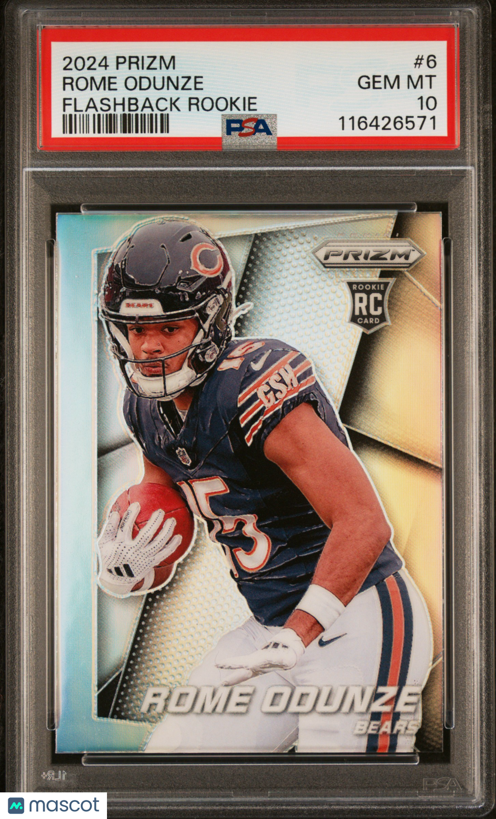 2024 Prizm - Rome Odunze - Prizm Flashback - Rookie - RC -#6- PSA 10 - GEM MINT