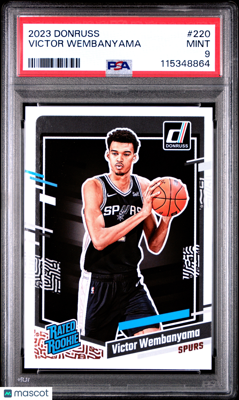 2023 Donruss - Victor Wembanyama - Rated Rookie - RC - #220 - PSA 9