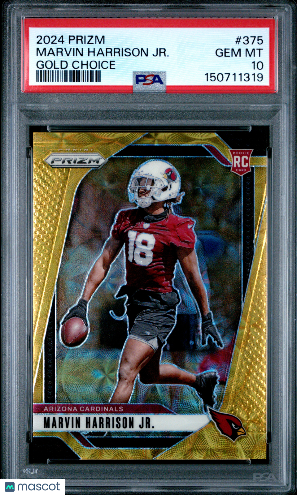 2024 Prizm - Marvin Harrison jr. - Choice Gold /10 - RC - Rookie -