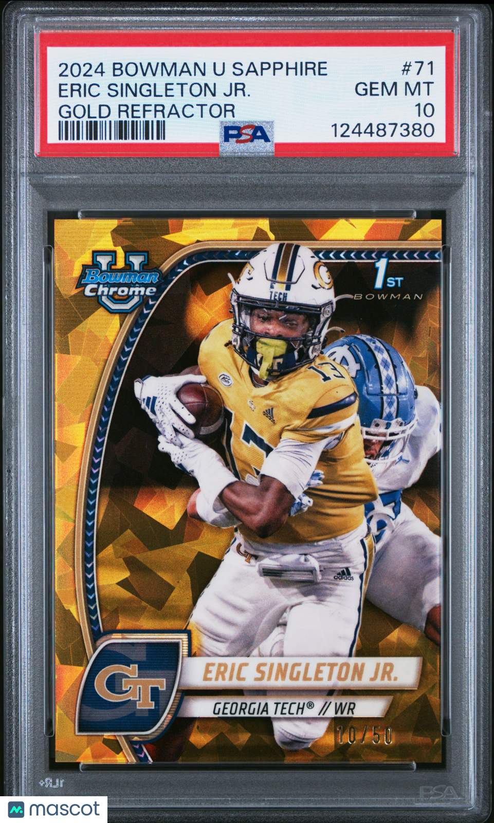 2024 Bowman Sapphire - Eric Singleton Jr. - Gold Refractor /50 -PSA 10 -GEM MINT