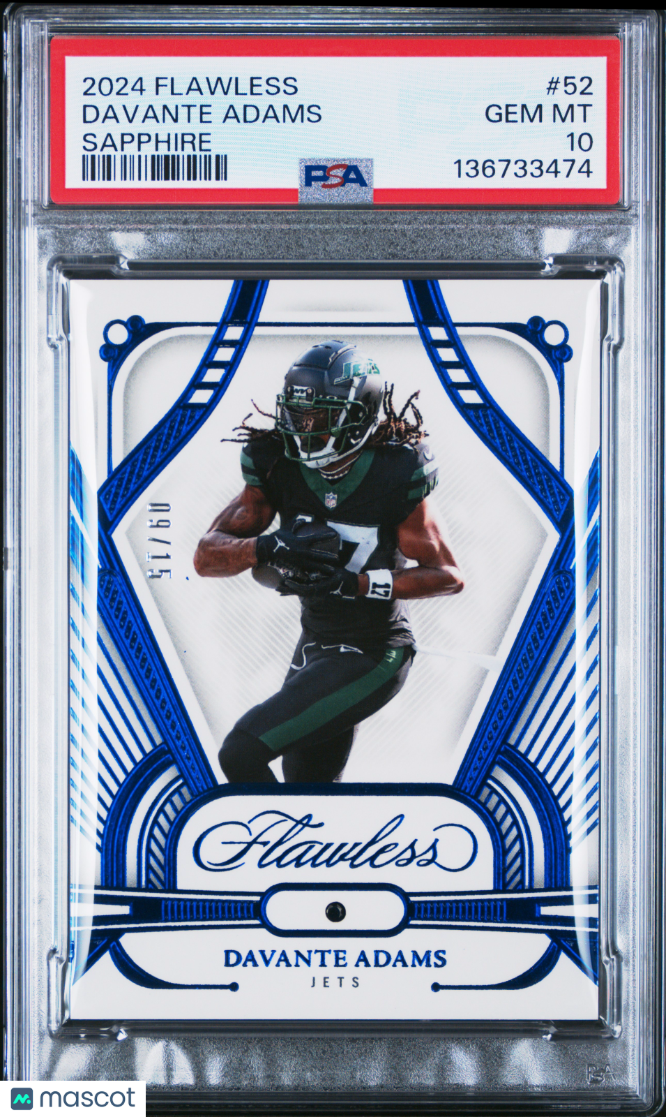 2024 Flawless - Davante Adams - Sapphire /15 - PSA 10 GEM MINT