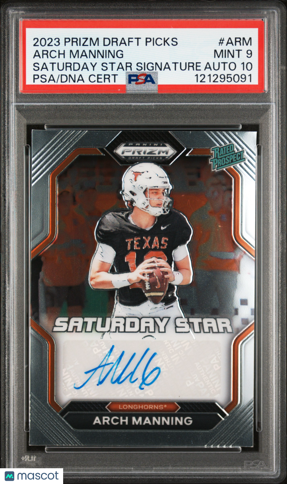 2023 Prizm Draft Picks - Arch Manning - Saturday Star Auto -#ARM - PSA 9 Auto 10