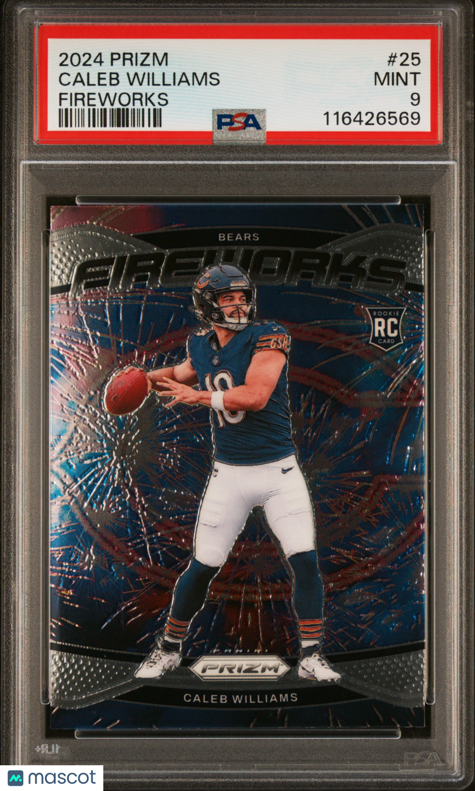 2024 Prizm - Caleb Williams - Fireworks - #25 - PSA 9