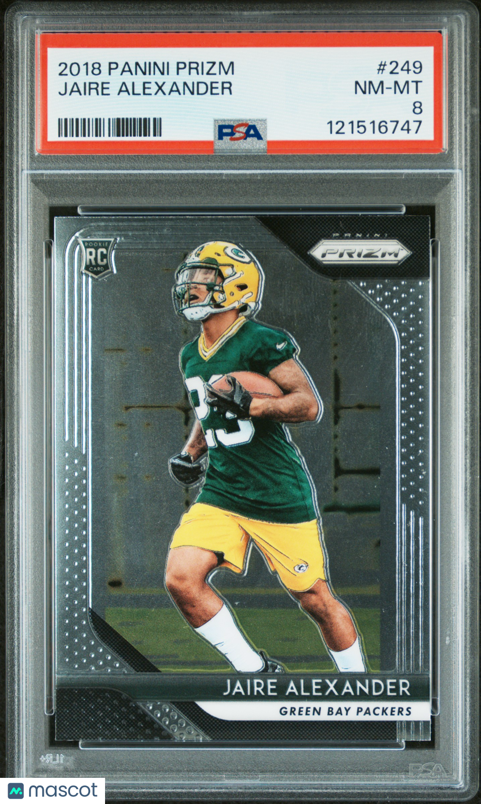 2018 Prizm - Jaire Alexander - RC - Rookie - #249 - PSA 8