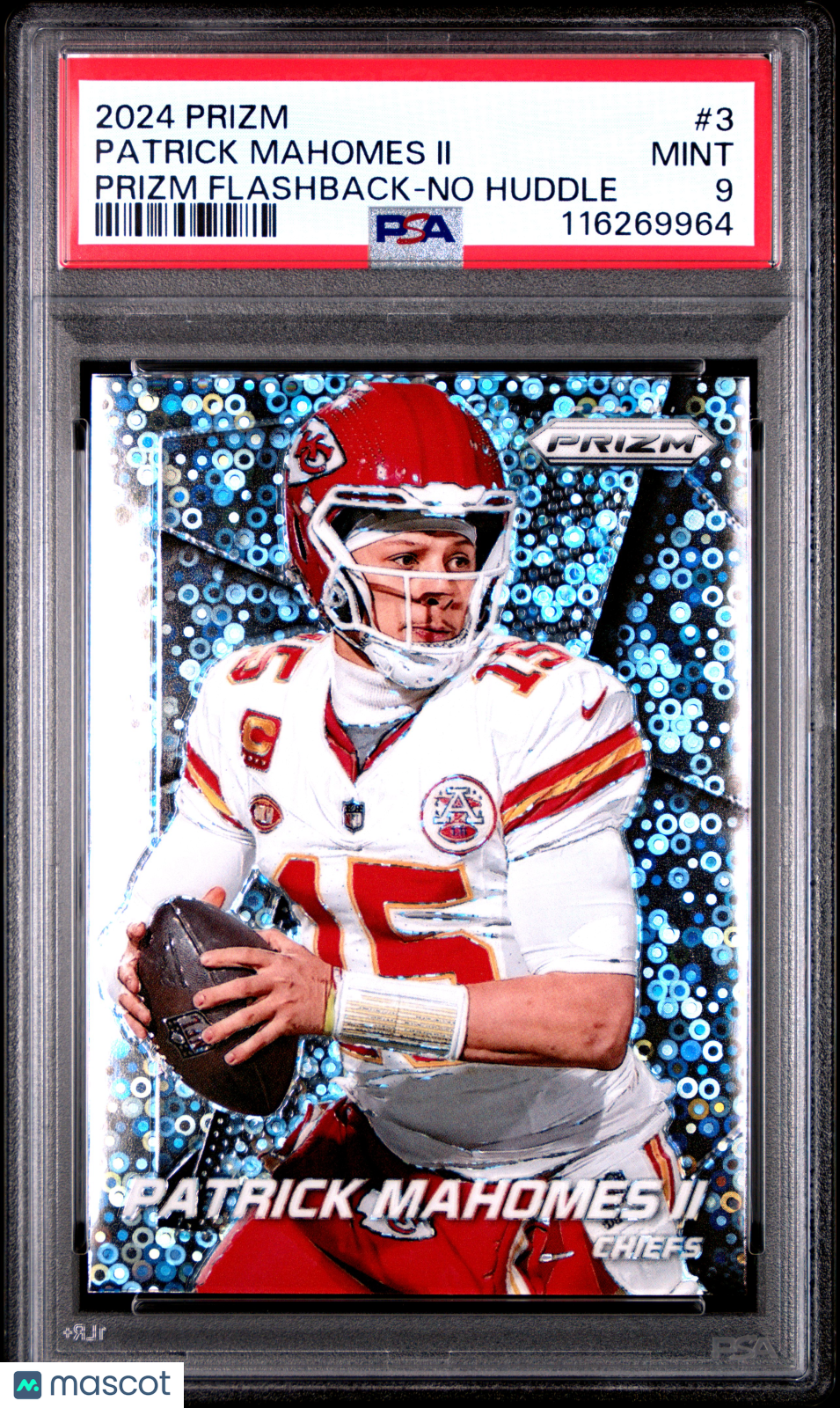 2024 Prizm - Patrick Mahomes II - Flashback No Huddle - #3 - PSA 9
