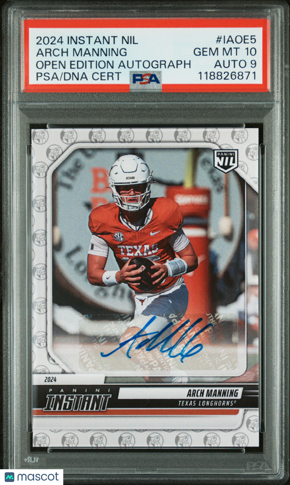 2024 Instant NIL - Arch Manning -Open Edition Auto - #IAOE5 - PSA 10 - GEM MINT