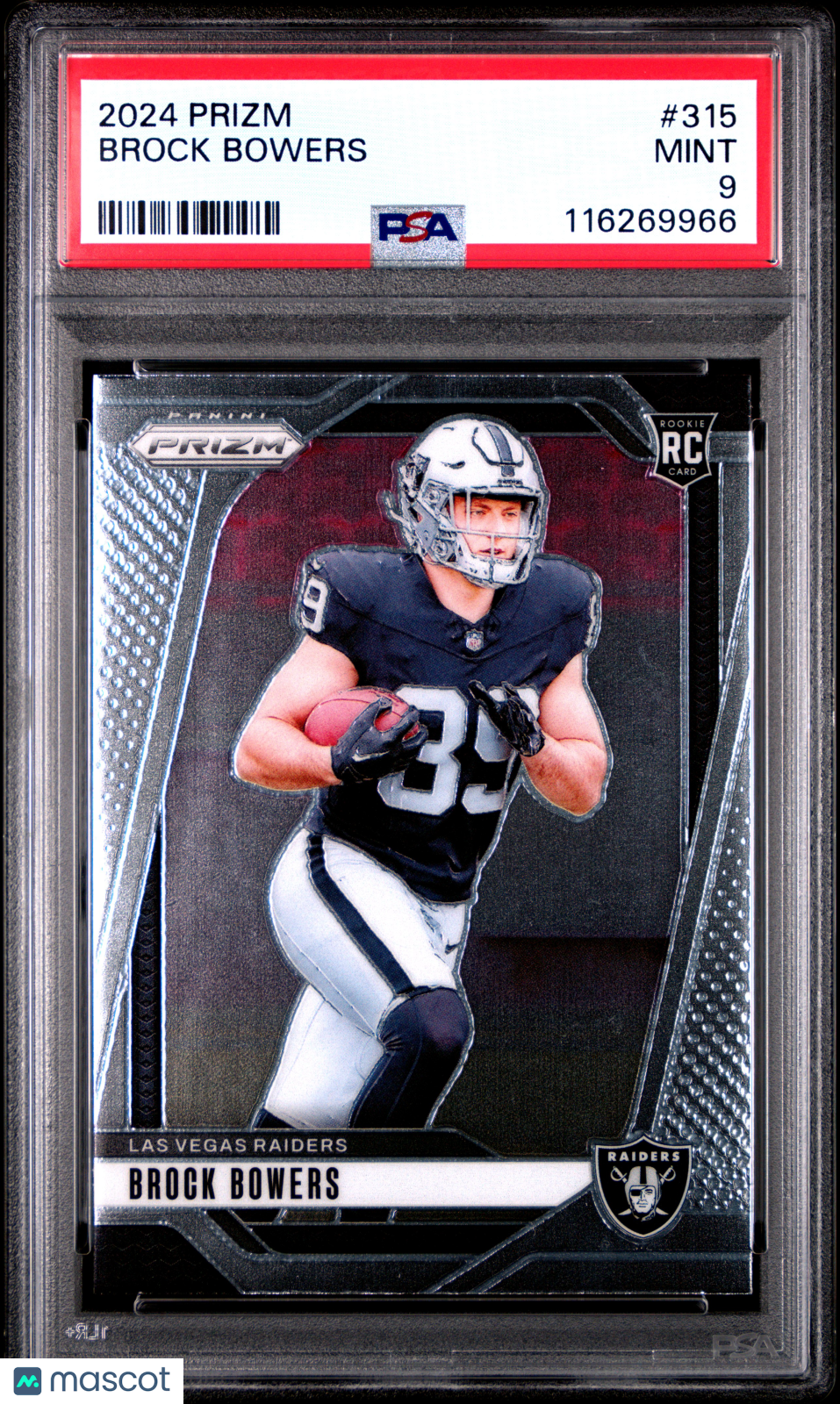 2024 Prizm - Brock Bowers - RC - Rookie - #315 - PSA 9