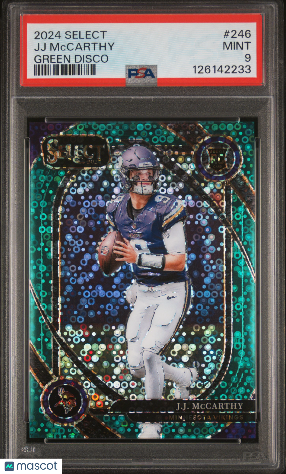 2024 Select - JJ Mccarthy - Green Disco /5 - #246 PSA 9
