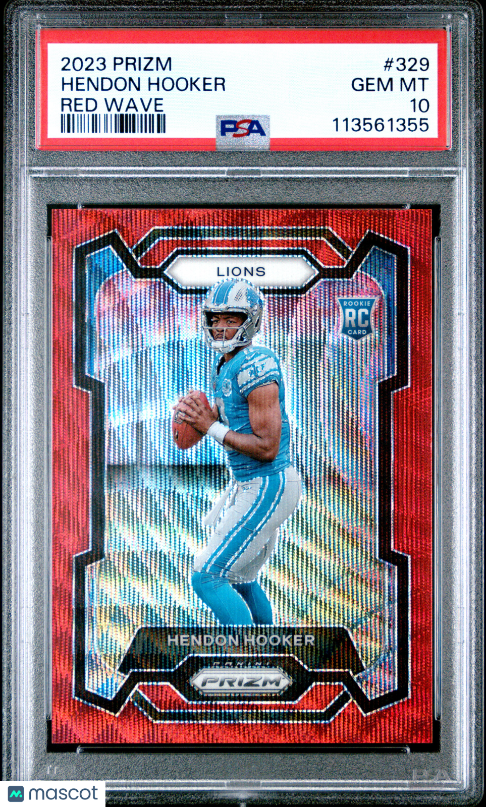 2023 Prizm - Hendon Hooker - Red Wave 141/149 - #329 - PSA 10 - GEM MINT