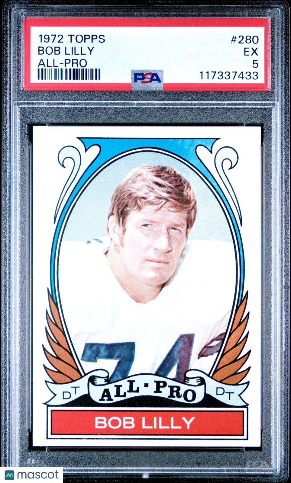 1972 Topps - Bob Lilly  -All Pro - #280 - PSA 5