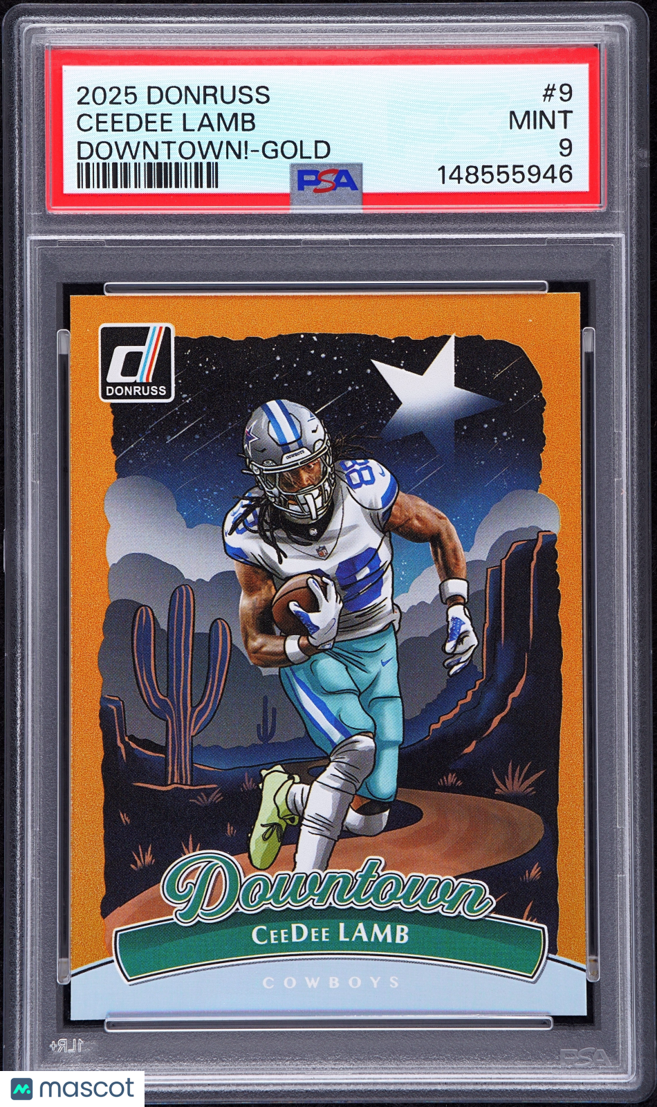 2025 Donruss - CeeDee Lamb - Downtown Gold /10 #8 - PSA 9