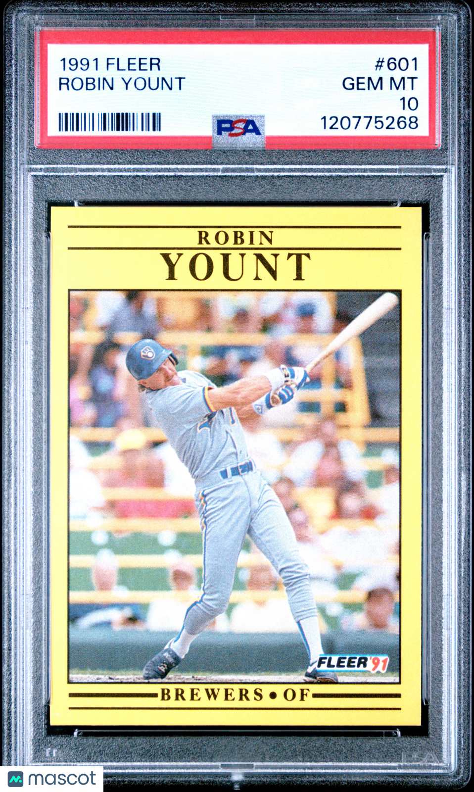 1991 Fleer - Robin Yount - #601 - PSA 10 - GEM MINT