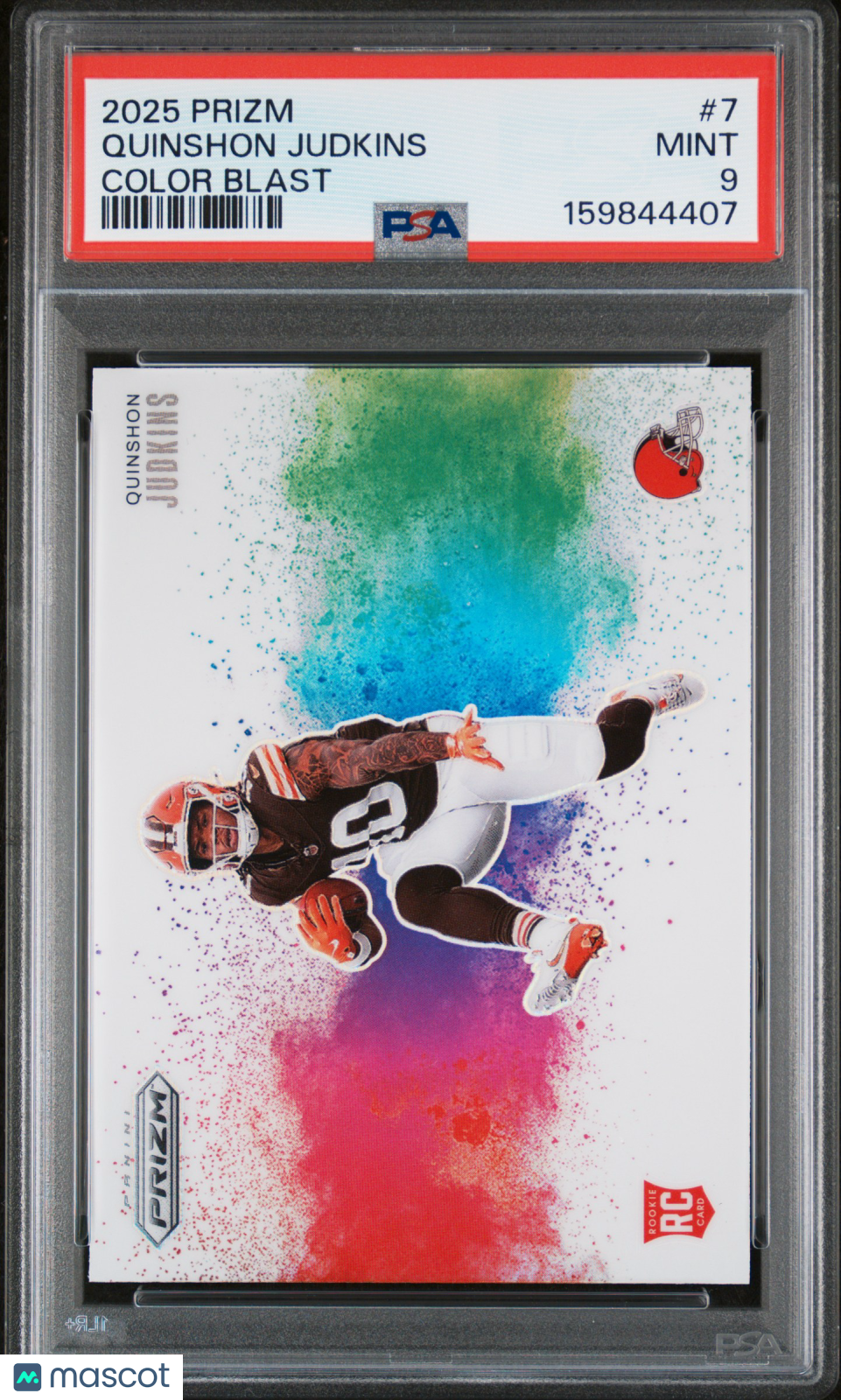 2025 Panini Prizm Color Blast Quinshon Judkins Rookie #7 PSA 9