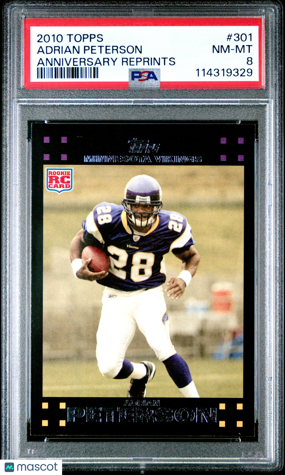 2010 Topps - Adrian Peterson - Anniversary Reprints #301 - PSA 8