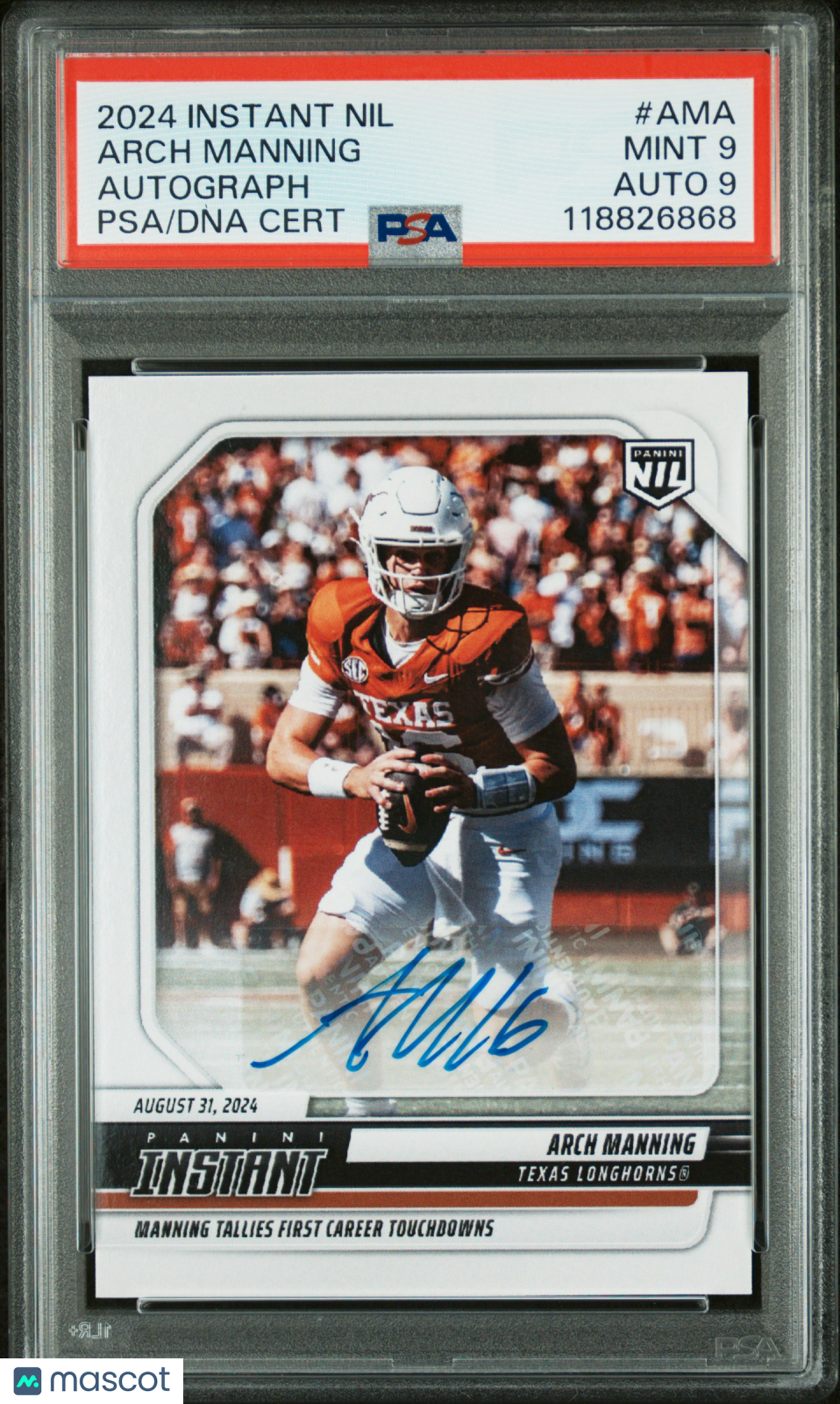 2024 Panini Instant NIL -Arch Manning - Autograph #AMA - PSA 9