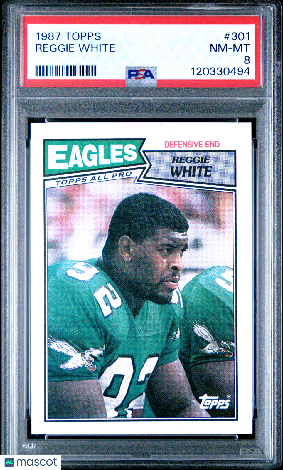 1987 Topps Reggie White #301 PSA 8
