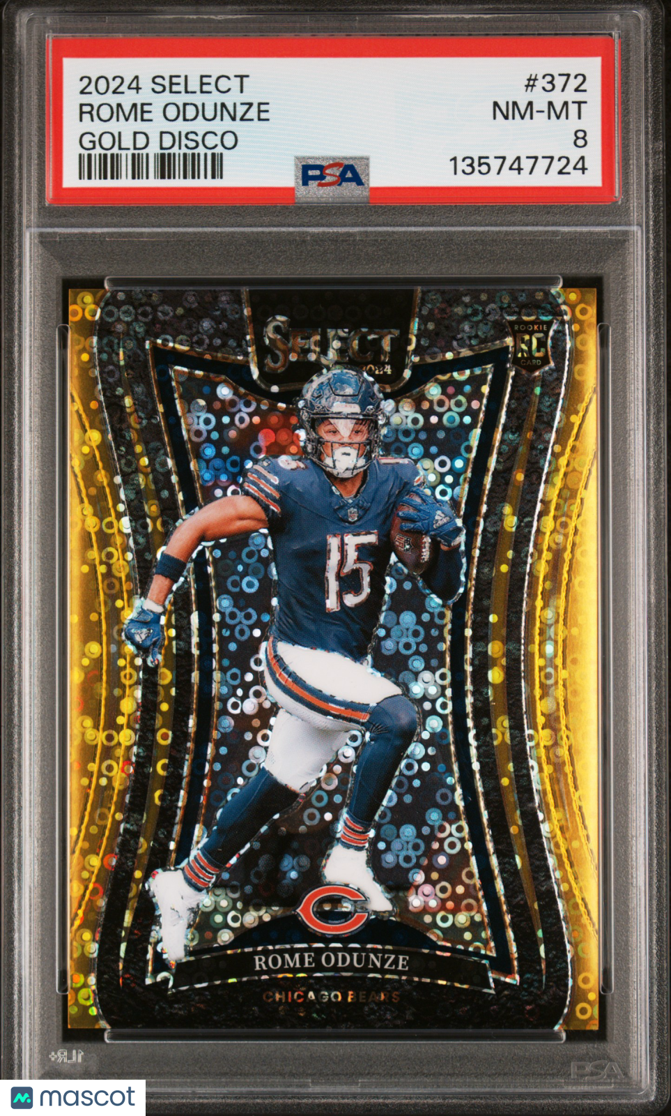 2024 Select - Rome Odunze - Gold 10/10 - RC Rookie - PSA 8