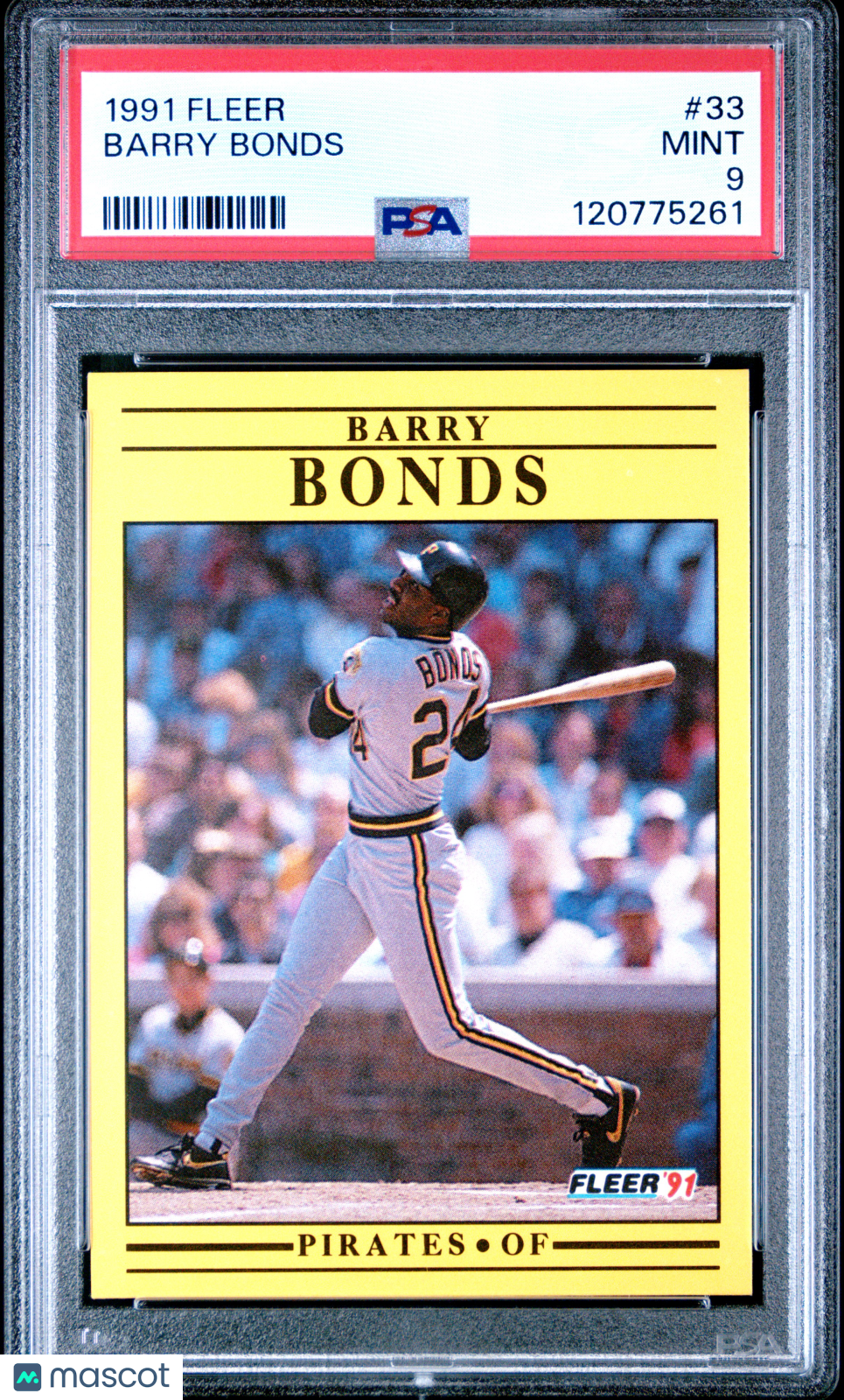 1991 Fleer - Barry Bonds - #33 - PSA 9