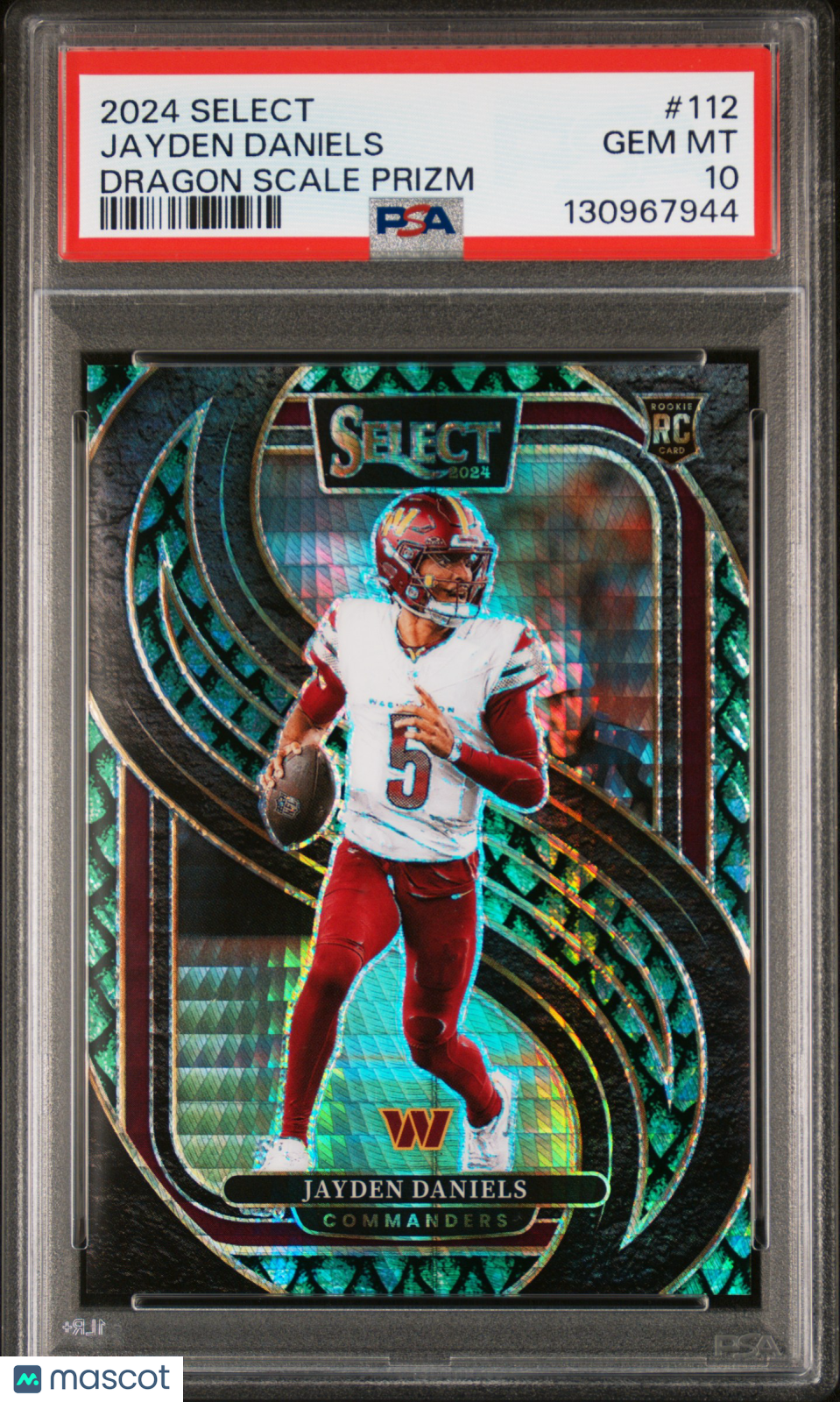 2024 Select - Jayden Daniels - Dragon Scale Prizm /81 #112 - PSA 10 - GEM MINT