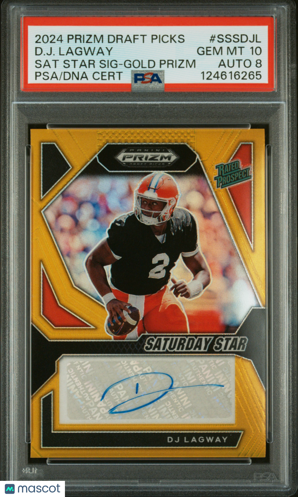 2024 Prizm Draft Picks - DJ Lagway - Saturday Star Gold /10 - PSA 10 - GEM MINT