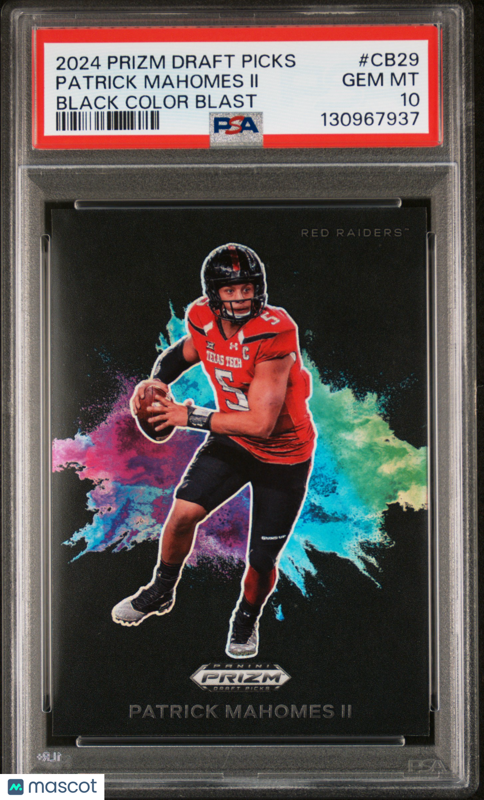 2024 Prizm Draft Picks - Patrick Mahomes II - Black Color Blast-PSA 10- GEM MINT