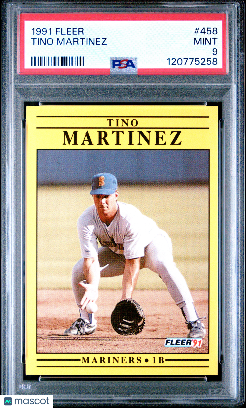1991 Fleer - Tino Martinez -  #458 - PSA 9