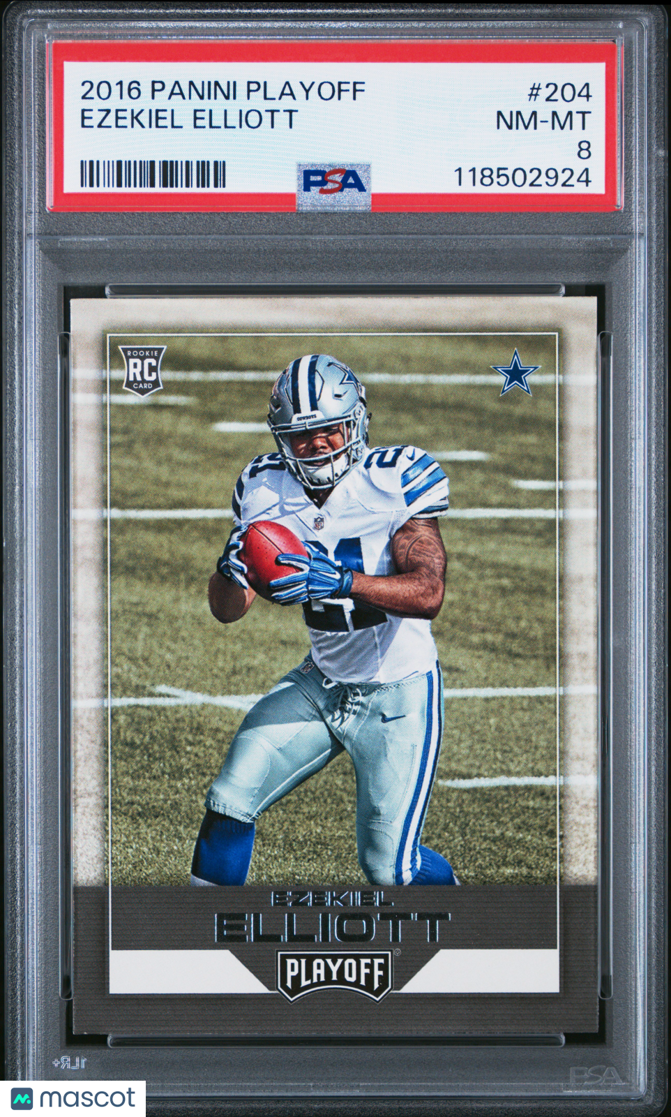 2016 Playoff - Ezekiel Elliott - RC - Rookie - #204 - PSA 8